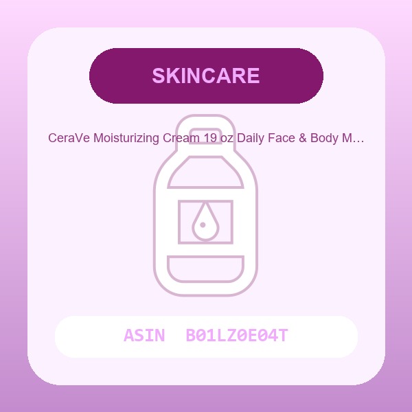 CeraVe Moisturizing Cream 19 oz Daily Face & Body Moisturizer with Hyaluronic Acid